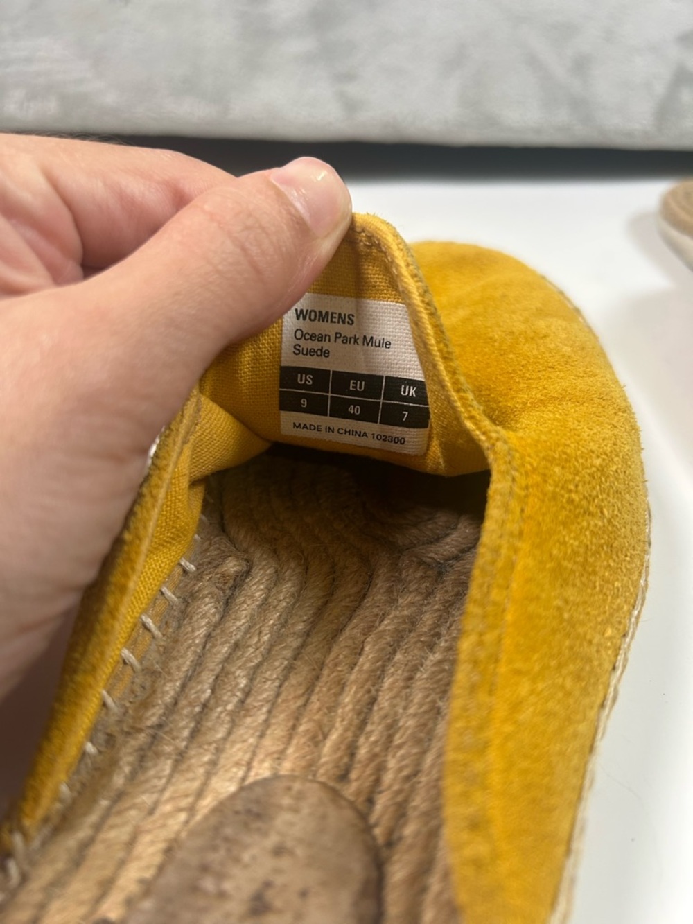 Seavees Mustard Suede Slip-On Espadrille Mules - Picture 4 of 7